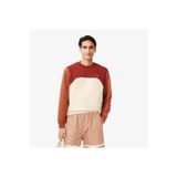 Lacoste Erkek Classic Fit Bisiklet Yaka Renk Bloklu Bordo Sweatshirt