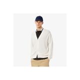 Lacoste Erkek Classic Fit V Yaka Beyaz Hırka