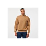 Lacoste Erkek Classic Fit Yarım Fermuarlı Kahverengi Sweatshirt