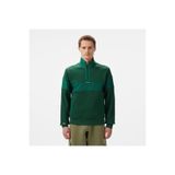 Lacoste Erkek Classic Fit Yarım Fermuarlı Renk Bloklu Koyu Yeşil Sweatshirt