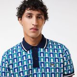 Lacoste Erkek Monogram Polo Yaka Triko Tişört Beyaz