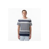 Lacoste Erkek Regular Fit Bisiklet Yaka Çizgili Lacivert T-Shirt