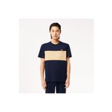 Lacoste Erkek Regular Fit Bisiklet Yaka Renk Bloklu Lacivert T-shirt