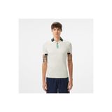Lacoste Erkek Regular Fit Yarım Fermuarlı Baskılı Beyaz Polo