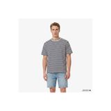 Lacoste Erkek Relaxed Fit Bisiklet Yaka Çizgili Lacivert T-Shirt