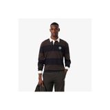 Lacoste Erkek Relaxed Fit Çizgili Kahverengi Rugby Polo