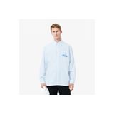 Lacoste Erkek Relaxed Fit Çizgili Mavi Gömlek