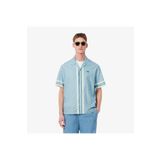 Lacoste Erkek Relaxed Fit Kısa Kollu Monogram Mavi Gömlek