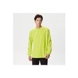 Lacoste Erkek Relaxed Fit Uzun Kollu Bisiklet Yaka Baskılı Sarı T-shirt