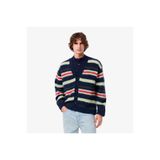 Lacoste Erkek Relaxed Fit V Yaka Desenli Renkli Hırka