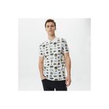 Lacoste Erkek Slim Fit Baskılı Beyaz Polo