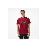 Lacoste Erkek Slim Fit Bisiklet Yaka Baskılı Bordo Modal Karışımlı T-Shirt