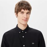 Lacoste Erkek Slim Fit Keten Siyah Gömlek