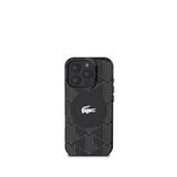 Lacoste iPhone 16 Pro Max IML Logolu Monogram Magsafe Siyah Uyumlu Telefon Kılıfı