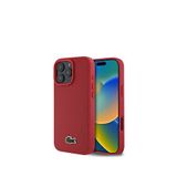 Lacoste iPhone 16 Pro Max Magsafe PU Pike Desenli Timsah Logolu Kırmızı Uyumlu Telefon Kılıfı