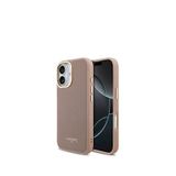 Lacoste iPhone 17 Champs Elysees PU Deri Tasarımlı Magsafe Pembe Uyumlu Telefon Kılıfı