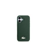 Lacoste Iphone 17 Metal Logolu Pu Deri Magsafe Uyumlu Telefon Kılıfı - Yeşil