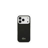 Lacoste Iphone 17 Pro Magsafe Uyumlu Pu Pike Desenli Standlı Telefon Kılıf - Siyah