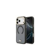 Lacoste Iphone 17 Pro Max Gold Timsah Logolu Buzlu Magsafe Uyumlu Telefon Kılıfı - Siyah