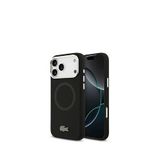 Lacoste iPhone 17 Pro Max İkonik Logolu Metal Kamera Çerçeveli Magsafe Siyah Uyumlu Telefon Kılıfı