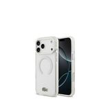 Lacoste Iphone 17 Pro Max İkonik Timsah Logolu Buzlu Magsafe Uyumlu Telefon Kılıfı - Beyaz