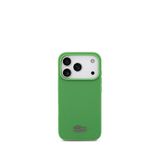 Lacoste iPhone 17 Pro Pike Desenli Metal Logolu Kartlıklı Magsafe Yeşil Uyumlu Telefon Kılıfı