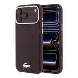 Lacoste iPhone 18 Pro Max Yarı Pike PVC Timsah Dokuma Logolu MagSafe Uyumlu Kılıf