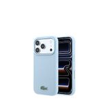 Lacoste Iphone 18 Pro Pu Pike Metal Logolu Magsafe Uyumlu Açık Telefon Kılıfı - Mavi