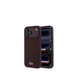 Lacoste Iphone 18 Pro Pu Pike Metal Logolu Magsafe Uyumlu Telefon Kılıfı - Bordo