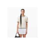 Lacoste Kadın Classic Fit Bisiklet Yaka Krem Bluz