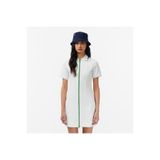 Lacoste Kadın Classic Fit Kısa Kollu Krem Elbise