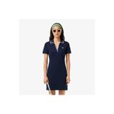 Lacoste Kadın Classic Fit Kısa Kollu Polo Yaka Lacivert Elbise
