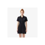 Lacoste Kadın Classic Fit Kısa Kollu Polo Yaka Siyah Elbise