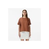 Lacoste Kadın Loose Fit Bisiklet Yaka Kahverengi T-Shirt