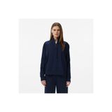 Lacoste Kadın Loose Fit Dik Yaka Lacivert Sweatshirt