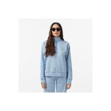 Lacoste Kadın Loose Fit Dik Yaka Mavi Sweatshirt
