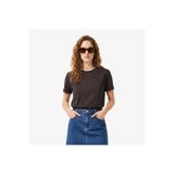 Lacoste Kadın Loose Fit V Yaka Kahverengi T-Shirt