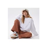 Lacoste Kadın Oversize Fit Bisiklet Yaka Beyaz Sweatshirt