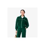 Lacoste Kadın Oversize Fit Bisiklet Yaka Koyu Yeşil Sweatshirt