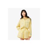 Lacoste Kadın Oversize Fit Çizgili Sarı Gömlek