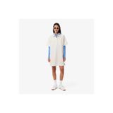 Lacoste Kadın Oversize Fit Kısa Kollu Polo Yaka Denim Beyaz Elbise