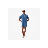 Lacoste Kadın Oversize Fit Kısa Kollu Polo Yaka Denim Mavi Elbise