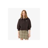 Lacoste Kadın Oversize Fit Polo Yaka Kahverengi Sweatshirt