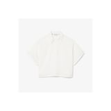 Lacoste Kadın Oversize Fit Truvakar Kollu Beyaz Polo