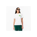 Lacoste Kadın Regular Fit Bisiklet Yaka Beyaz T-shirt