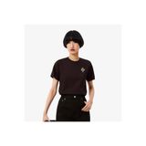 Lacoste Kadın Regular Fit Bisiklet Yaka Koyu Kahverengi T-Shirt