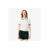 Lacoste Kadın Regular Fit Kısa Kollu Polo Yaka Beyaz Triko