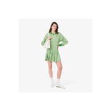 Lacoste Kadın Regular Fit Uzun Kollu Polo Yaka Yeşil Elbise
