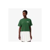 Lacoste Kadın Relaxed Fit Baskılı Koyu Yeşil T-Shirt