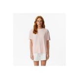 Lacoste Kadın Relaxed Fit Bisiklet Yaka Açık Pembe T-Shirt